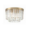 Crystorama Hayes 16'' Flush Mount in Aged Brass - Front View