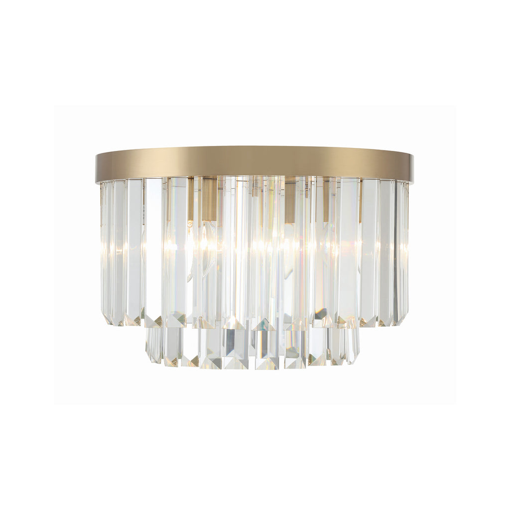 Crystorama Hayes 16'' Flush Mount in Aged Brass - Additional View