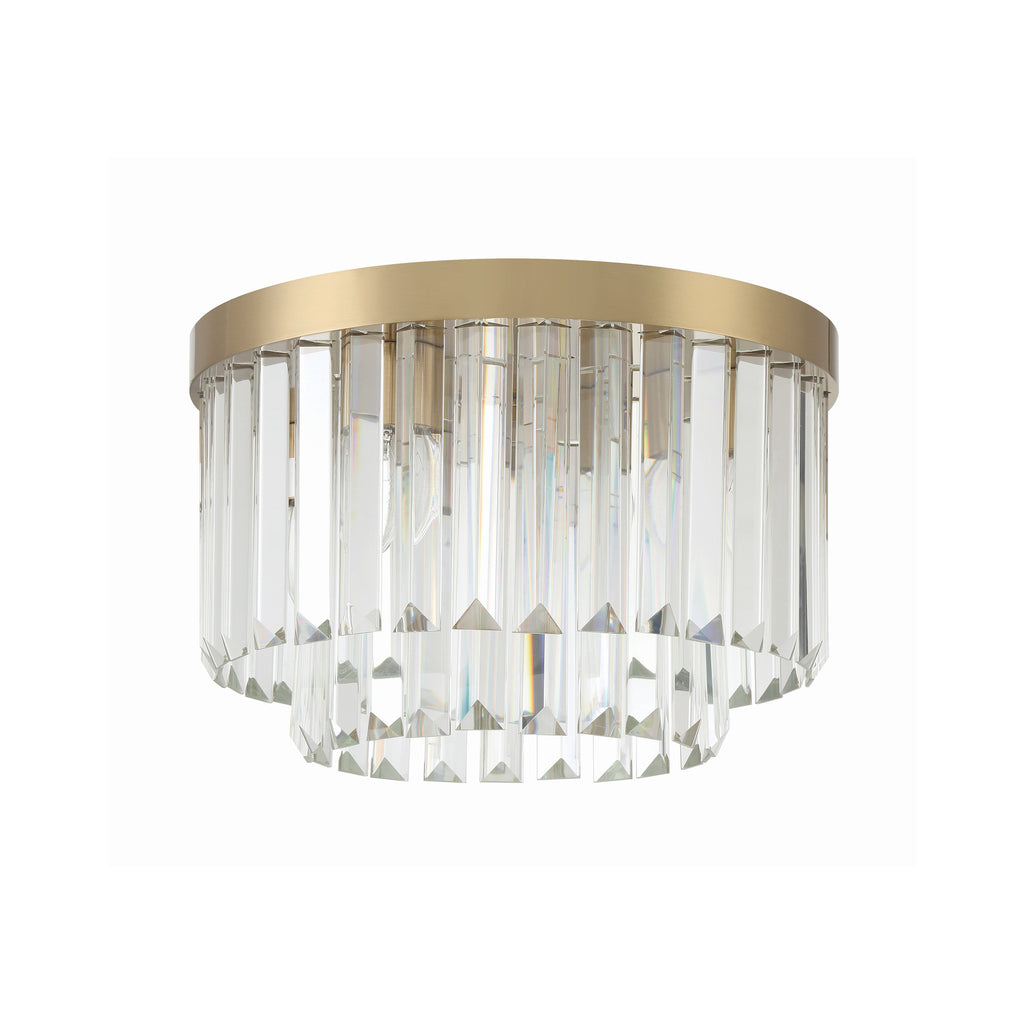 Crystorama Hayes 16'' Flush Mount in Aged Brass - Additional View