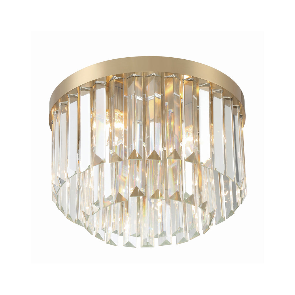 Crystorama Hayes 16'' Flush Mount in Aged Brass - Additional View