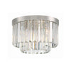 Crystorama Hayes 16'' Flush Mount in Polished Nickel - Front View