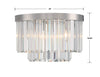 HAY-1400-PN Hayes 4 Light Flush Mount | Dimensions Image