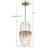 HAY-1401-AG Hayes 8'' Chandelier | Dimensions Image