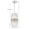 HAY-1401-PN Hayes 8'' Chandelier | Dimensions Image
