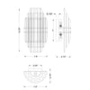 Crystorama Hayes 7.5'' Sconce - Product Dimensions