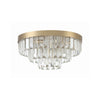 Crystorama Hayes 18'' Flush Mount in Aged Brass - Front View