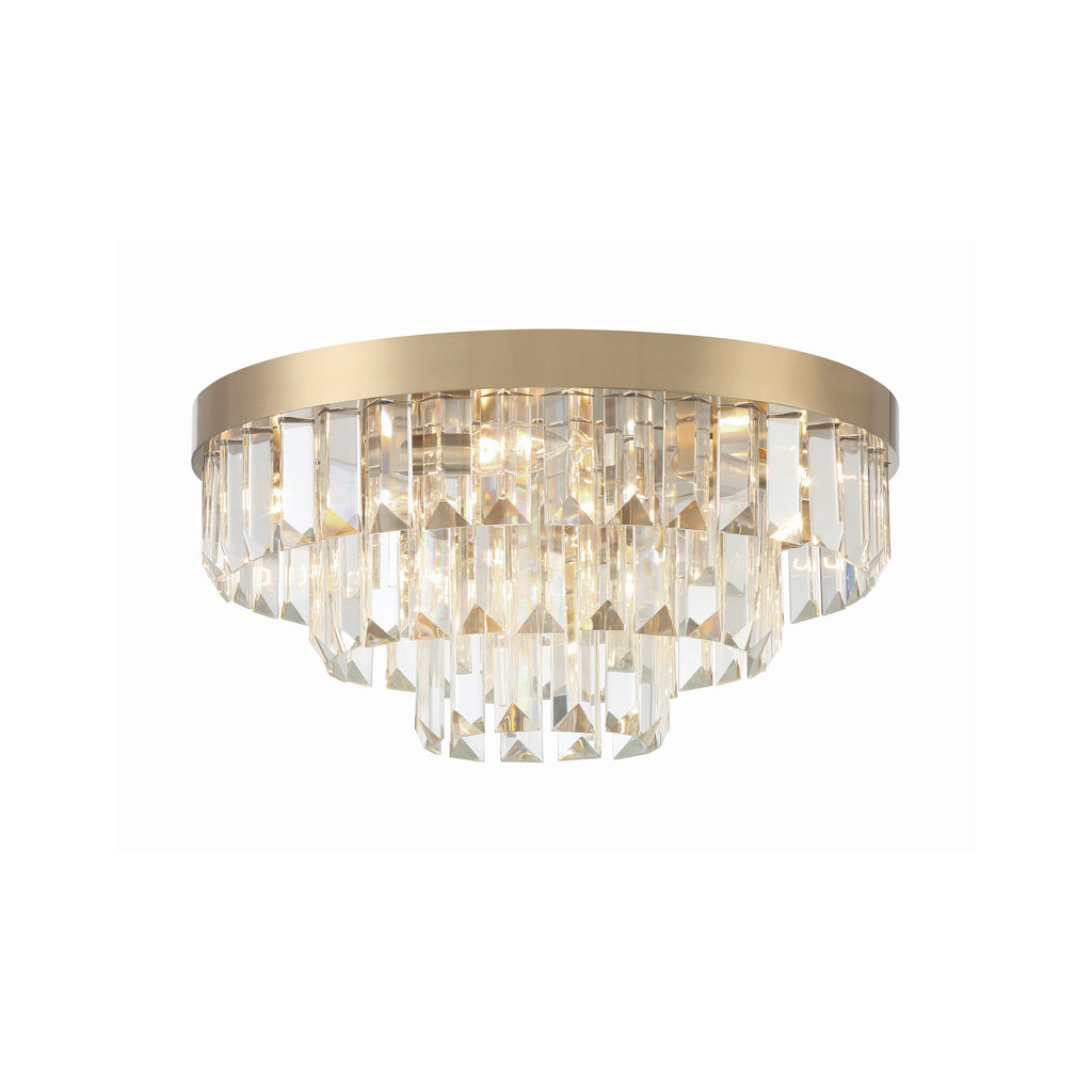 Crystorama Hayes 18'' Flush Mount in Aged Brass - Additional View