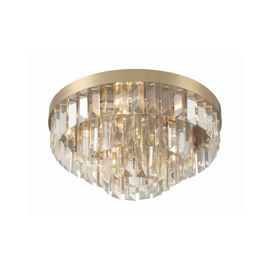 Crystorama Hayes 18'' Flush Mount in Aged Brass - Additional View
