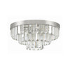 Crystorama Hayes 18'' Flush Mount in Polished Nickel - Front View