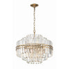Crystorama Hayes 22'' Chandelier in Aged Brass - Front View