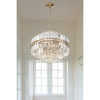 Crystorama Hayes 22'' Chandelier in Aged Brass - Lifestyle View