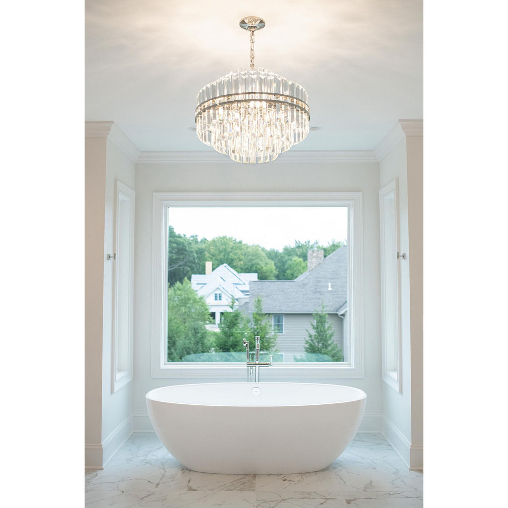 Crystorama Hayes 22'' Chandelier in Aged Brass - Lifestyle View