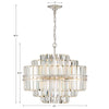 HAY-1405-PN Hayes 12 Light Chandelier | Dimensions Image