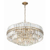 Crystorama Hayes 28'' Chandelier in Aged Brass - Front View