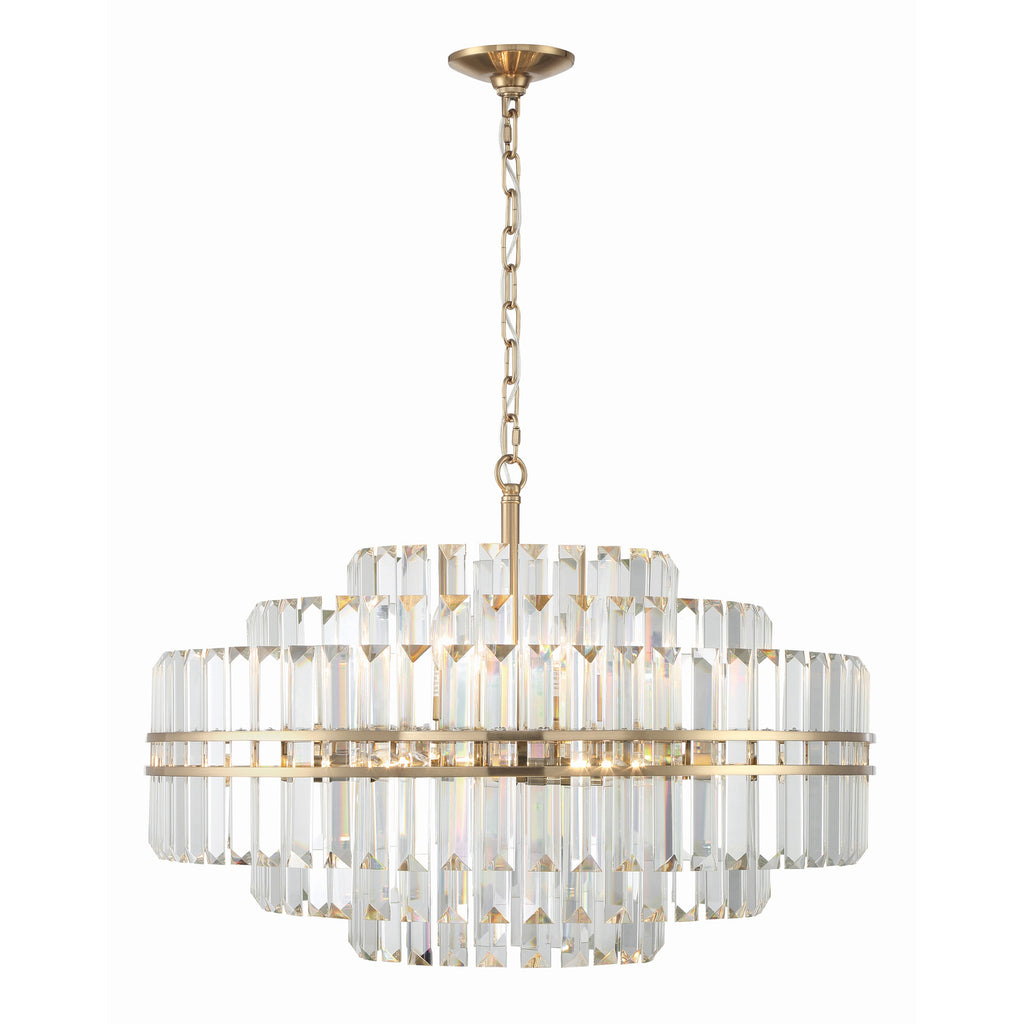 Crystorama Hayes 28'' Chandelier in Aged Brass - Additional View
