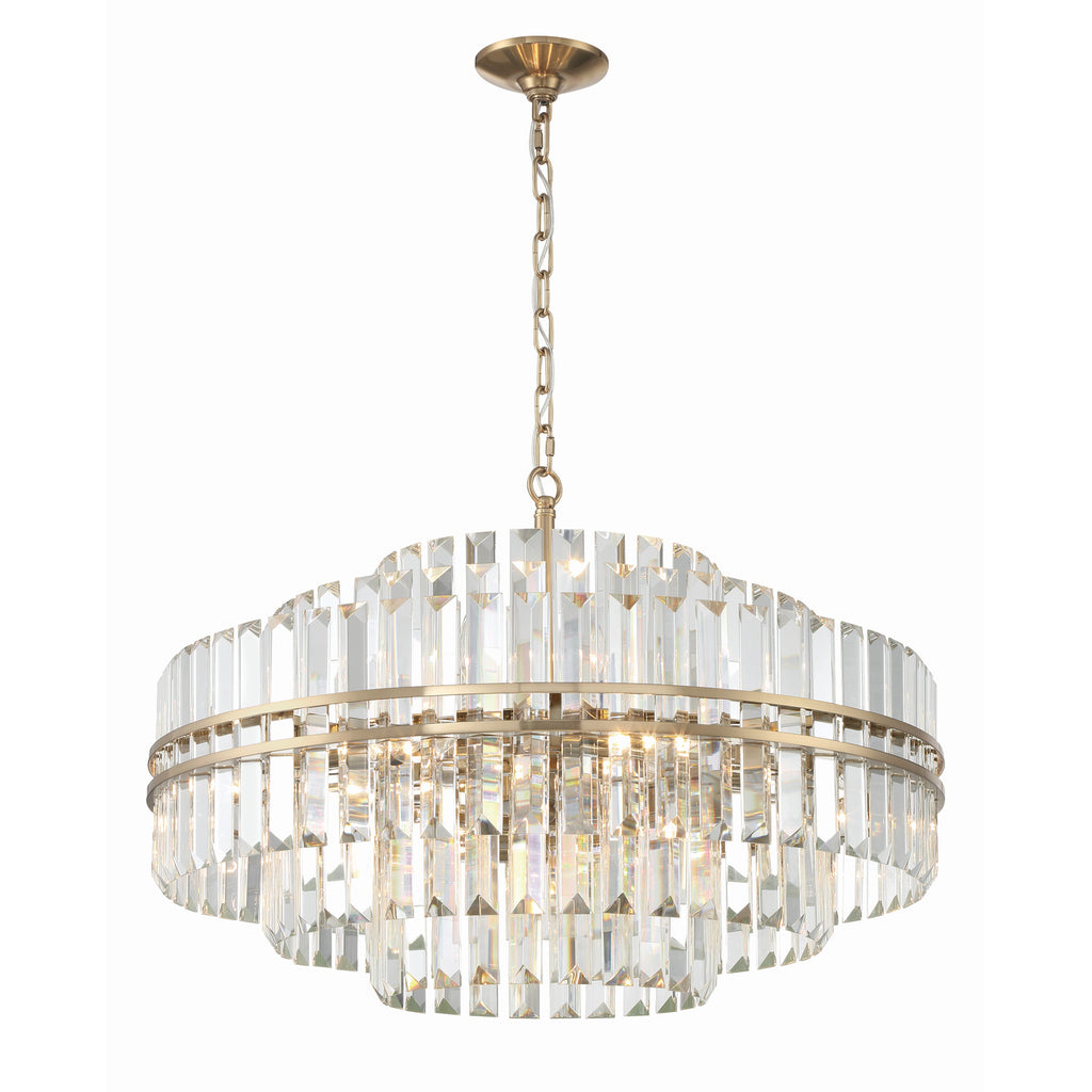 Crystorama Hayes 28'' Chandelier in Aged Brass - Additional View