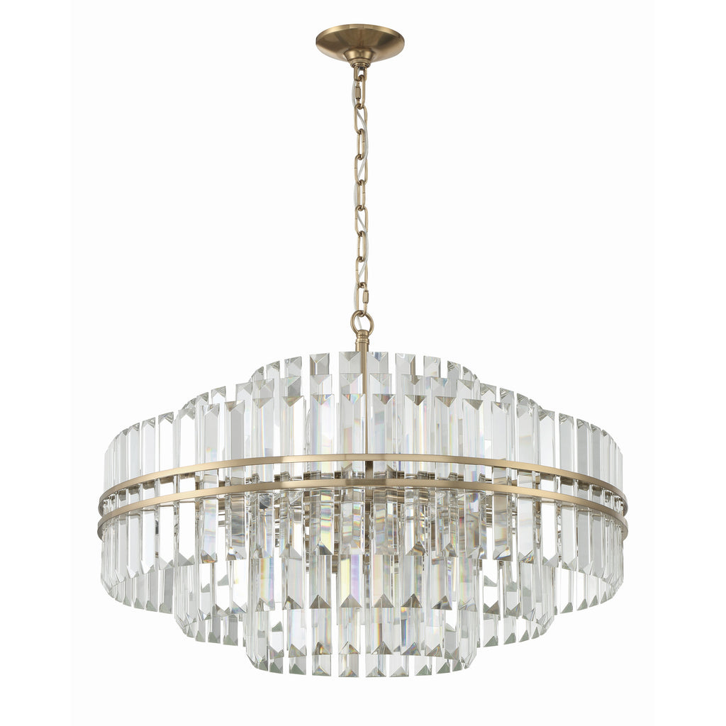 Crystorama Hayes 28'' Chandelier in Aged Brass - Additional View