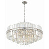 Crystorama Hayes 28'' Chandelier in Polished Nickel - Front View