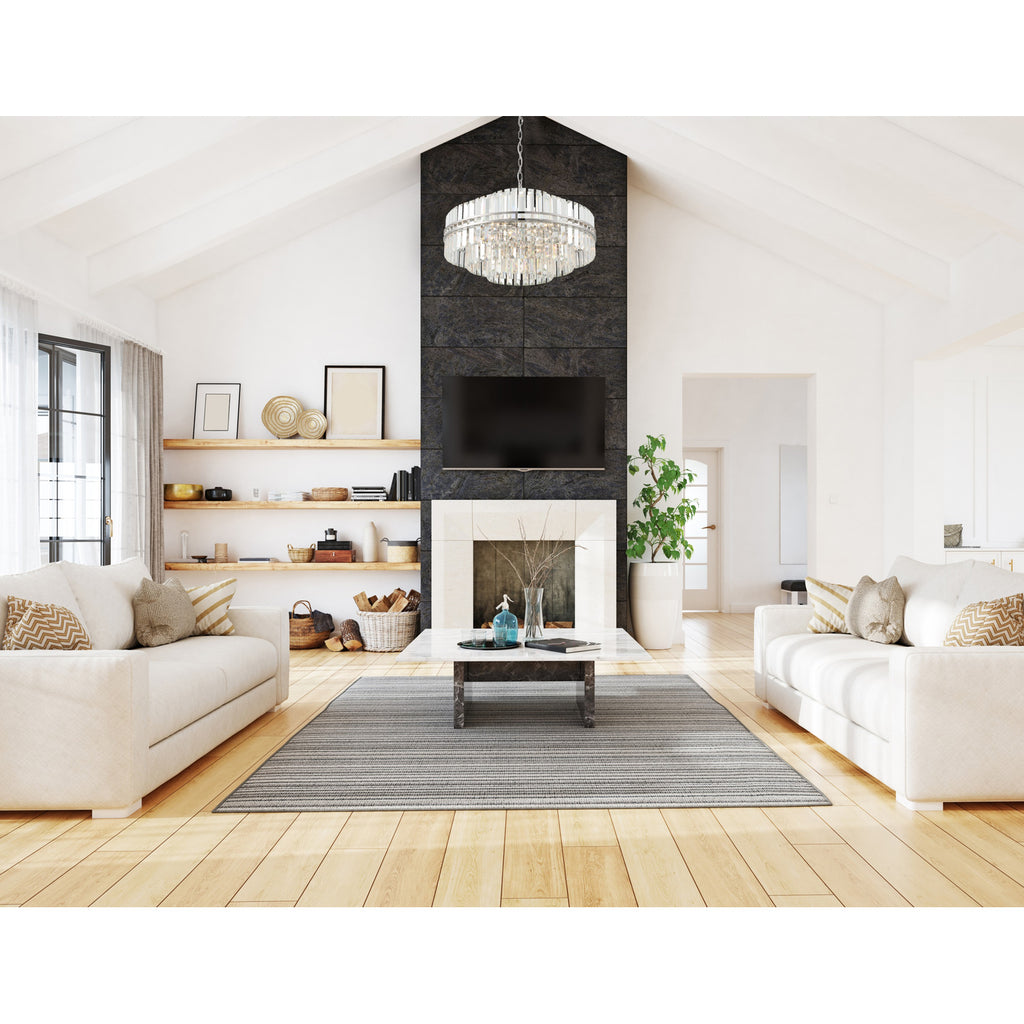 Crystorama Hayes 28'' Chandelier in Polished Nickel - Lifestyle View