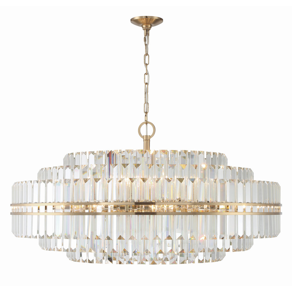 Crystorama Hayes 40.5'' Chandelier in Aged Brass - Additional View