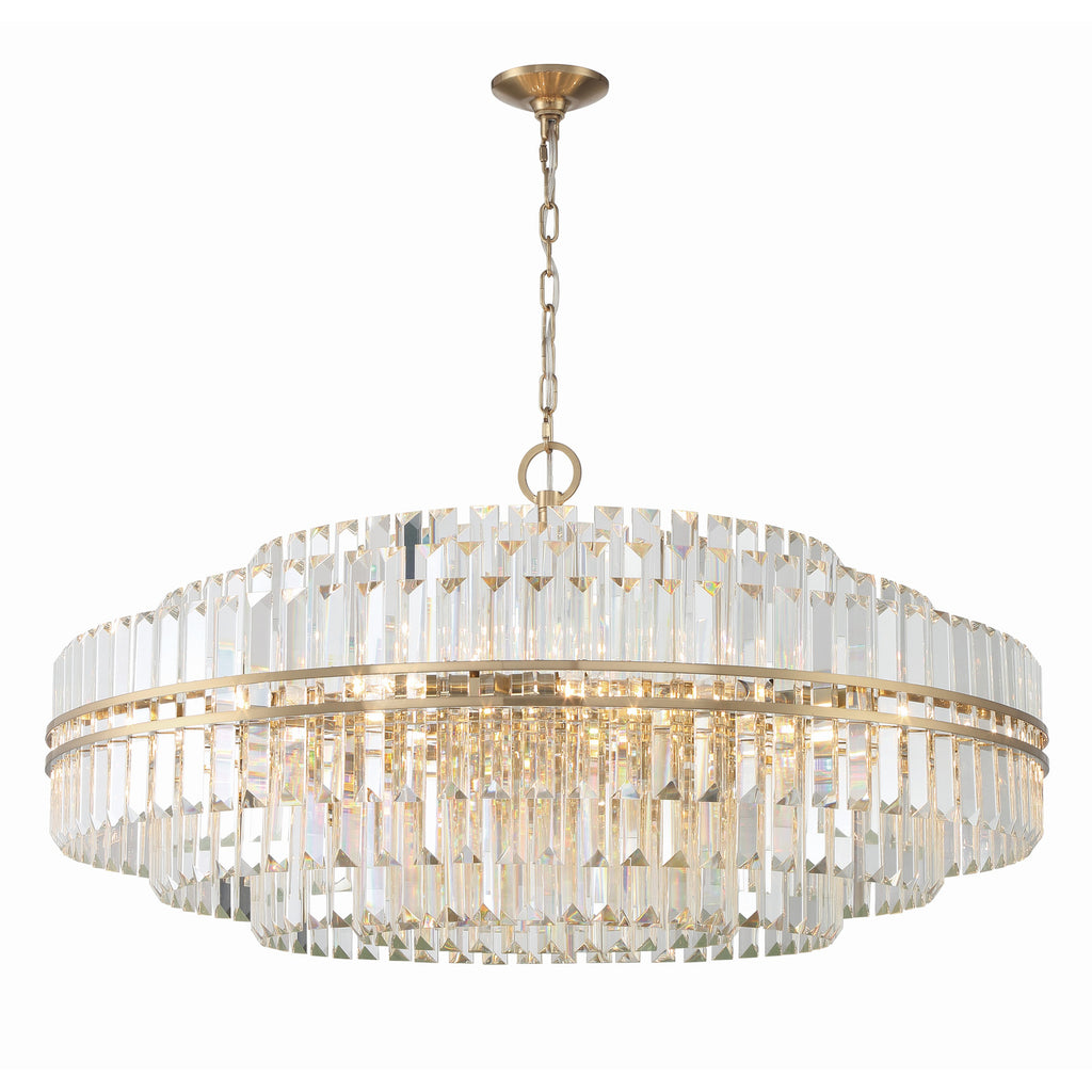 Crystorama Hayes 40.5'' Chandelier in Aged Brass - Additional View