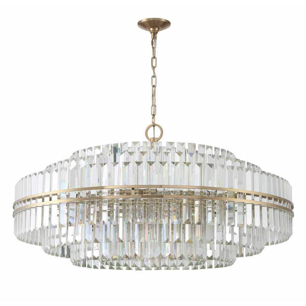 Crystorama Hayes 40.5'' Chandelier in Aged Brass - Additional View