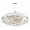 Crystorama Hayes 40.5'' Chandelier in Polished Nickel - Front View