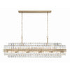 Crystorama Hayes 50'' Linear Chandelier in Aged Brass - Additional View