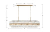 HAY-1417-AG Hayes 16 Light Linear Chandelier | Dimensions Image