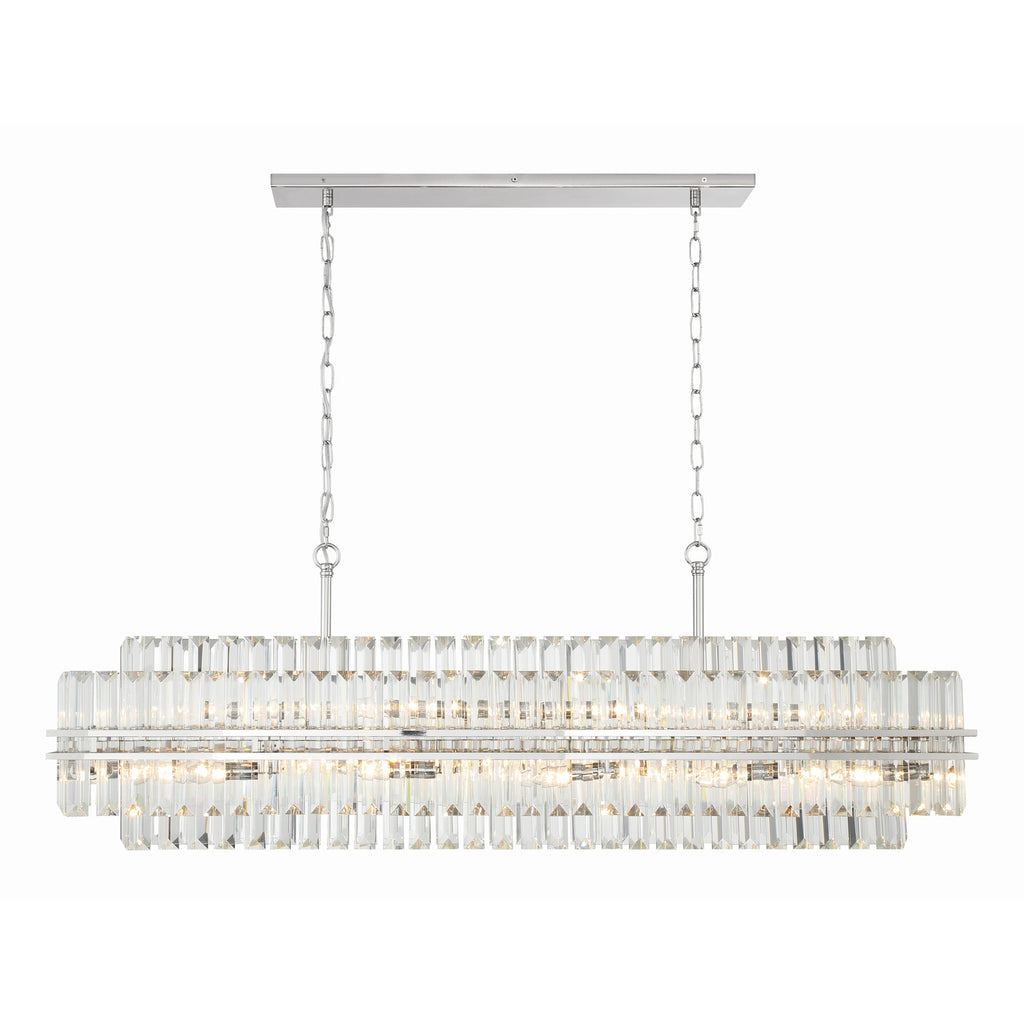 Crystorama Hayes 50'' Linear Chandelier in Polished Nickel - Additional View