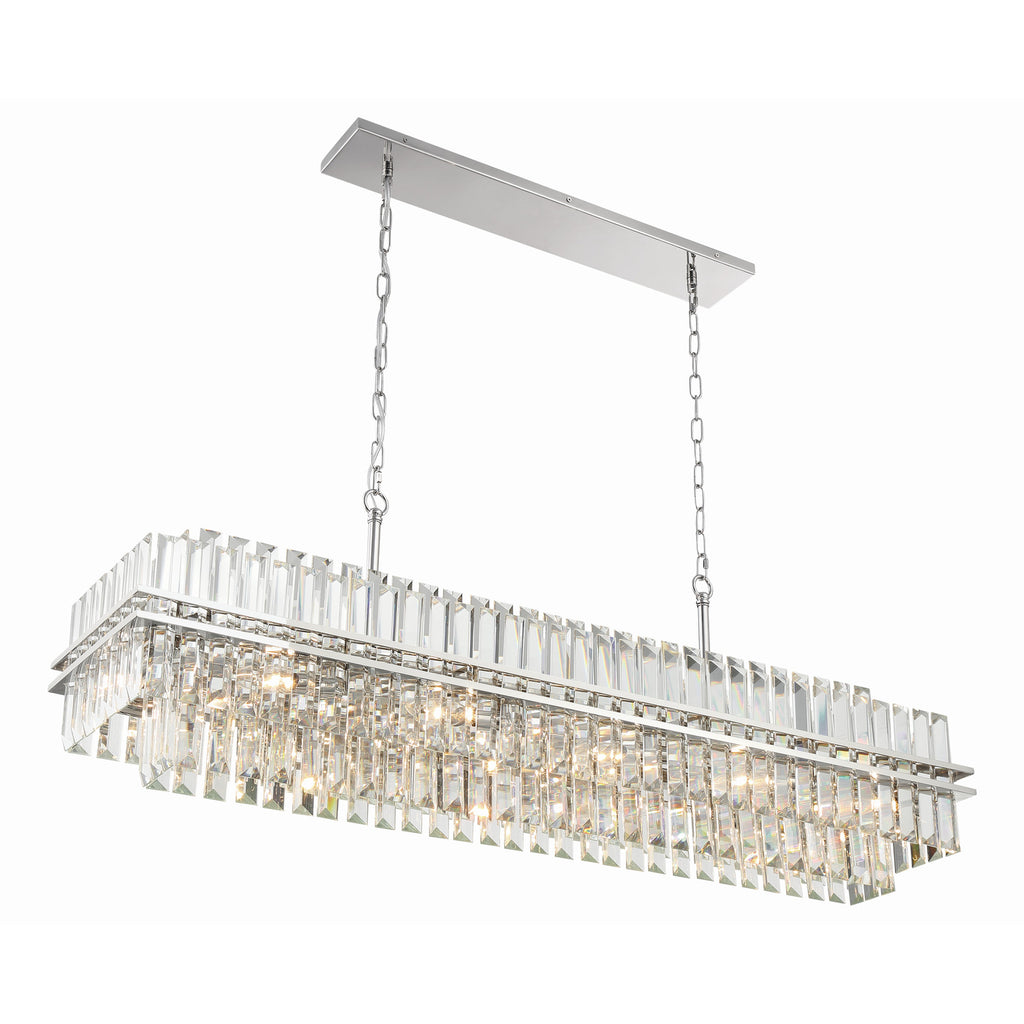 Crystorama Hayes 50'' Linear Chandelier in Polished Nickel - Additional View