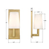 HGN-3901-AG Hogan 4.5'' Sconce | Dimensions Image