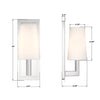 HGN-3901-CH Hogan 4.5'' Sconce | Dimensions Image