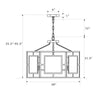 Crystorama Hillcrest 28'' Chandelier - Product Dimensions