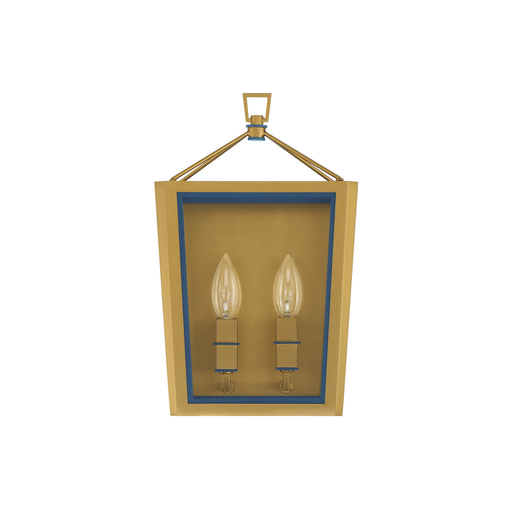 Crystorama Herrick 7.75" Sconce in Luxe Gold + Navy - Additional View