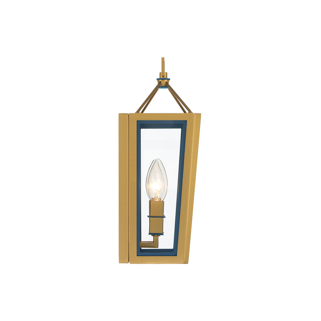 Crystorama Herrick 7.75" Sconce in Luxe Gold + Navy - Additional View