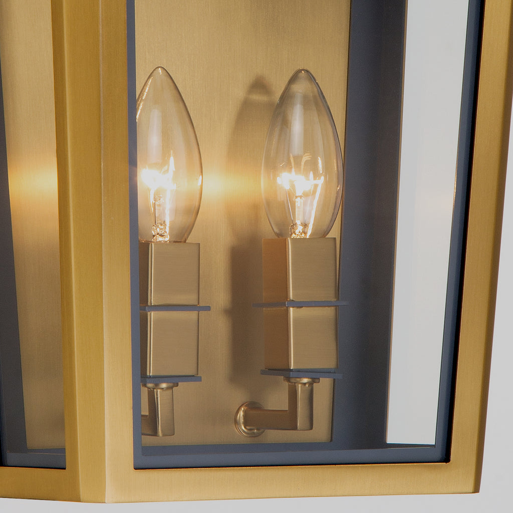 Crystorama Herrick 7.75" Sconce in Luxe Gold + Navy - Additional View