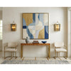 Crystorama Herrick 7.75" Sconce in Luxe Gold + Navy - Lifestyle View