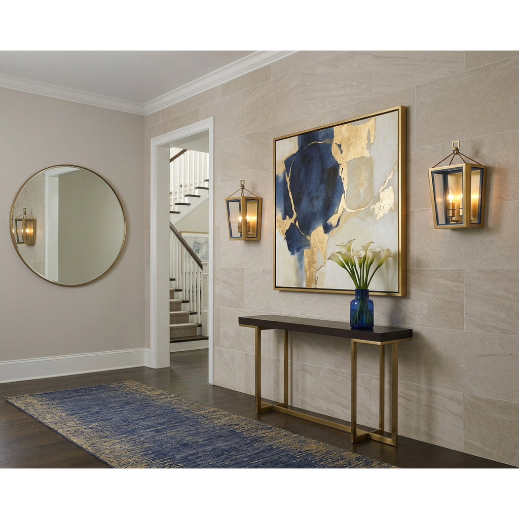 Crystorama Herrick 7.75" Sconce in Luxe Gold + Navy - Lifestyle View