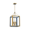 Crystorama Herrick 15" Chandelier in Luxe Gold + Navy - Additional View