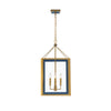 Crystorama Herrick 15" Chandelier in Luxe Gold + Navy - Additional View
