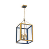 Crystorama Herrick 15" Chandelier in Luxe Gold + Navy - Additional View