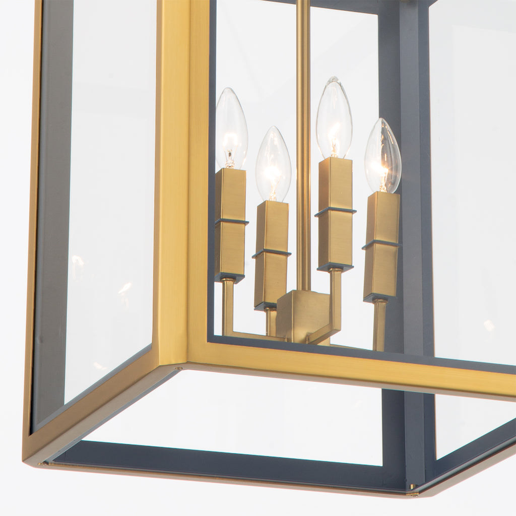 Crystorama Herrick 15" Chandelier in Luxe Gold + Navy - Additional View