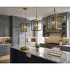 Crystorama Herrick 15" Chandelier in Luxe Gold + Navy - Lifestyle View