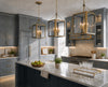 Crystorama Herrick 15" Chandelier in Luxe Gold + Navy - Lifestyle View