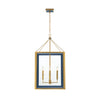 Crystorama Herrick 18" Chandelier in Luxe Gold + Navy - Additional View