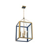 Crystorama Herrick 18" Chandelier in Luxe Gold + Navy - Additional View