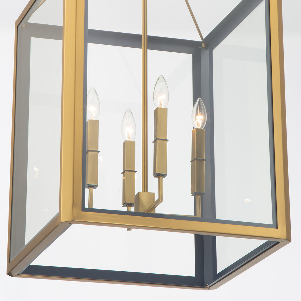Crystorama Herrick 18" Chandelier in Luxe Gold + Navy - Additional View