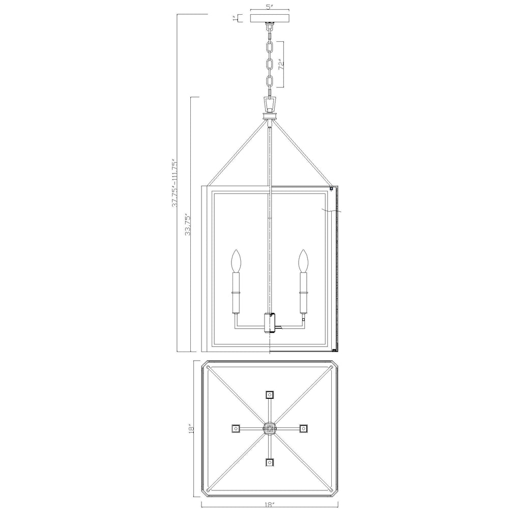 Crystorama Herrick 18" Chandelier - Product Dimensions
