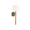 Crystorama Herrick 6.25" Sconce in Luxe Gold + Navy - Front View